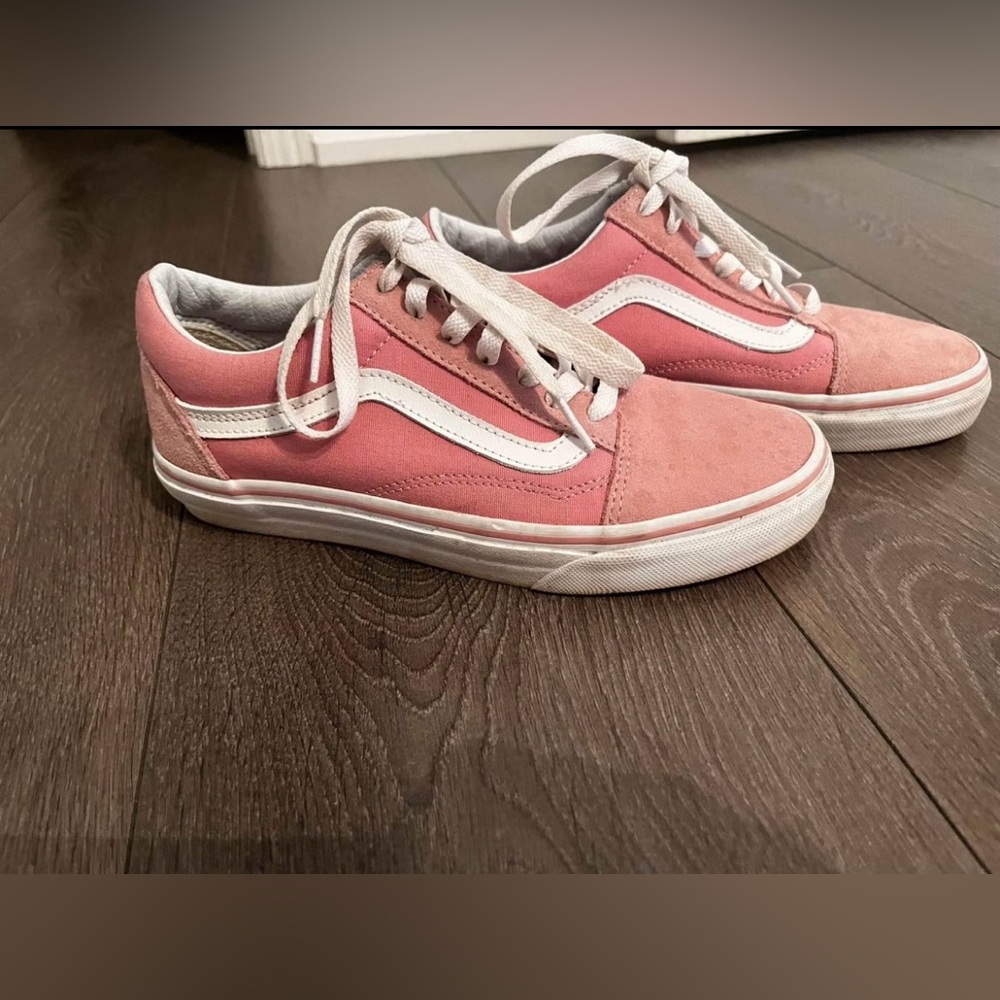Vans Pink and White Sneakers